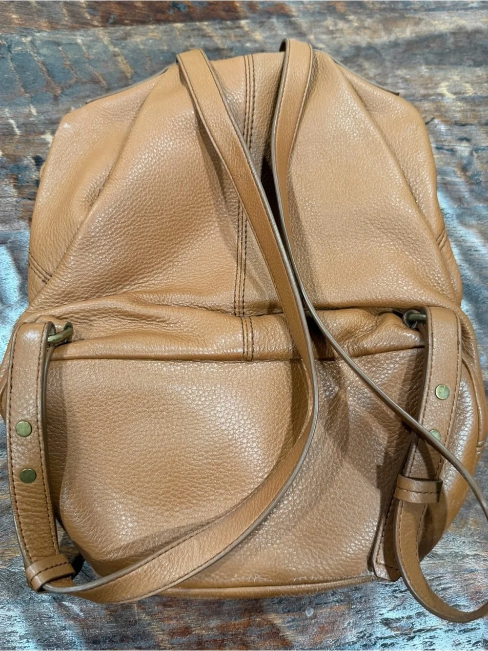 Luck Brand Tan Leather Backpack